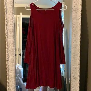 Burgundy dress